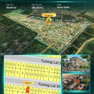 Bán Căn Liền Kề TL36-43 Phân Khu Tương Lai Dự Án Vinhomes Hóc Môn Đường Tương Lai 36 Diện Tích 50m2