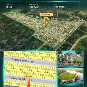Bán Căn Liền Kề TL38-21 Phân Khu Tương Lai Dự Án Vinhomes Hóc Môn Đường Tương Lai 38 Diện Tích 60m2